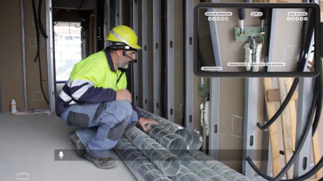 Caso de éxito Inspección de obra 4.0. Obrero con gafas