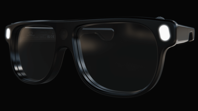 Render gafas inteligentes realidad aumentada modelo beXReal negras