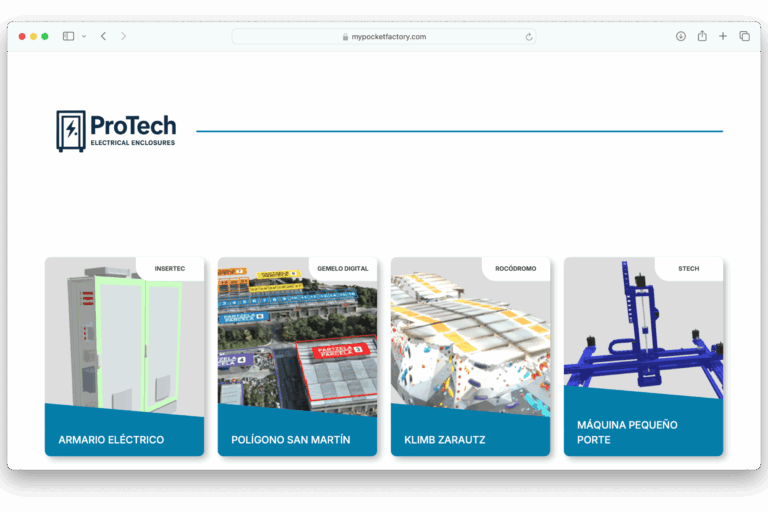 catálogo 3D My Pocket factory Catálogos 3D para la venta de maquinaria